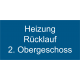 Folien-Schild Text graviert