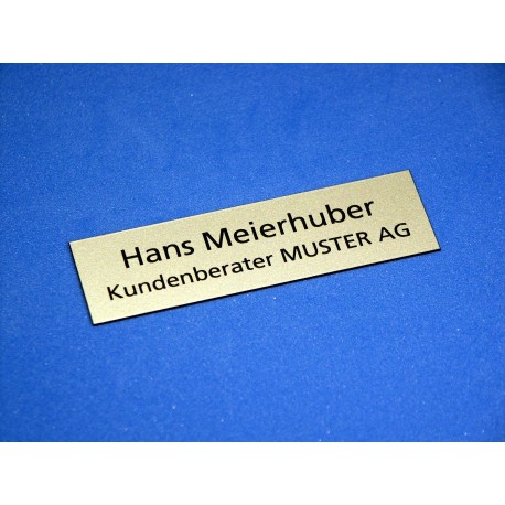 Einlage graviert zu Namensschild Modell 1503 zweizeilig