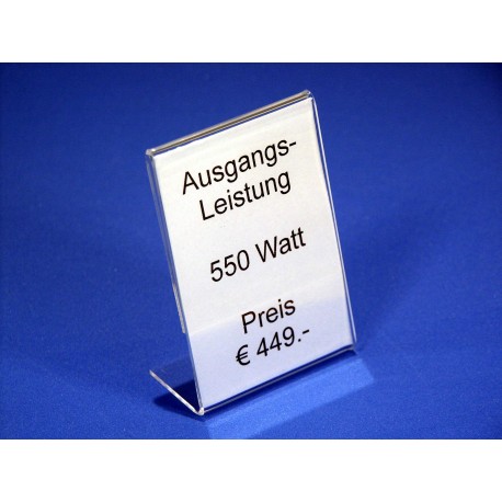 Preisblattsteller Acrylglas DIN A4 hoch