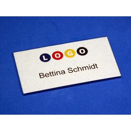 Kongress-Namensschild 90x55mm mit Kombi-Clip