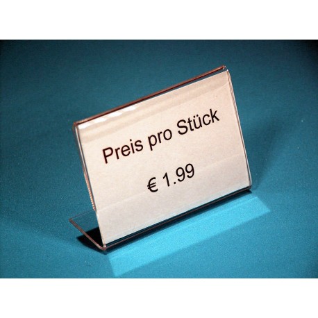 Preisblattsteller Acrylglas DIN A7 quer