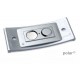 Namensschild polar® 35 "metal" 80x34mm edelstahl matt