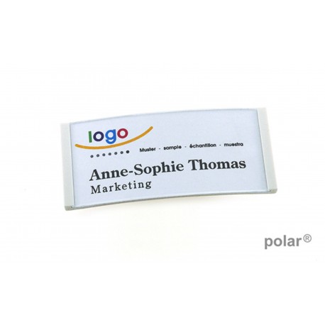 Namensschild polar® 30 "color" 70x30mm weiss
